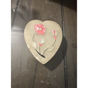 Soapstone Trinket Heart Box, Mother of Pearl, Made in India